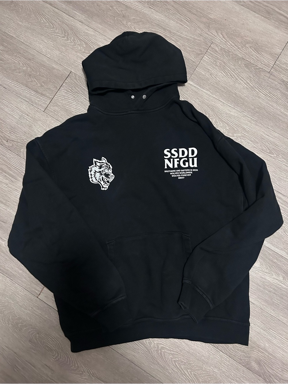Darc Sport Black Pullover Hoodie with White Graphic